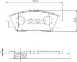 Nipparts J3607004 - Kit pastiglie freno, Freno a disco autozon.pro