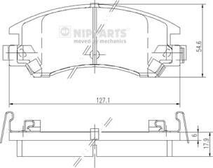 Nipparts J3607003 - Kit pastiglie freno, Freno a disco autozon.pro