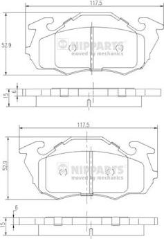 Nipparts J3607010 - Kit pastiglie freno, Freno a disco autozon.pro