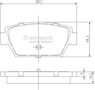 Nipparts J3615000 - Kit pastiglie freno, Freno a disco autozon.pro