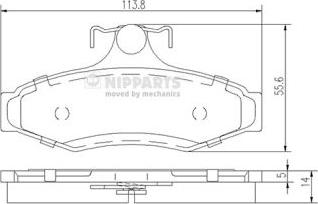 Nipparts J3610901 - Kit pastiglie freno, Freno a disco autozon.pro