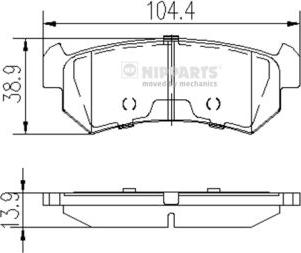 Nipparts J3610903 - Kit pastiglie freno, Freno a disco autozon.pro