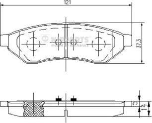 Nipparts J3610902 - Kit pastiglie freno, Freno a disco autozon.pro