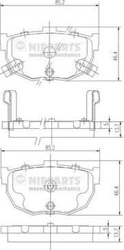 Nipparts J3610505 - Kit pastiglie freno, Freno a disco autozon.pro