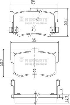 Nipparts J3610502 - Kit pastiglie freno, Freno a disco autozon.pro