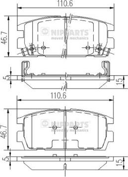 Nipparts J3610511 - Kit pastiglie freno, Freno a disco autozon.pro