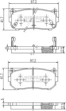 Nipparts J3610301 - Kit pastiglie freno, Freno a disco autozon.pro