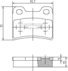 Nipparts J3610303 - Kit pastiglie freno, Freno a disco autozon.pro