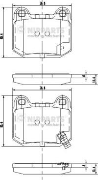 Nipparts J3611049 - Kit pastiglie freno, Freno a disco autozon.pro