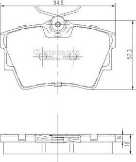 Nipparts J3611047 - Kit pastiglie freno, Freno a disco autozon.pro