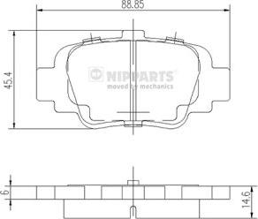 Nipparts J3611035 - Kit pastiglie freno, Freno a disco autozon.pro