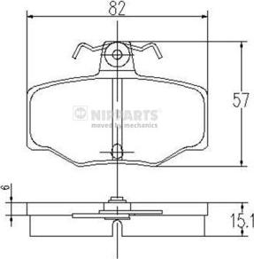 Nipparts J3611031 - Kit pastiglie freno, Freno a disco autozon.pro