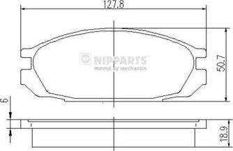 Nipparts J3611032 - Kit pastiglie freno, Freno a disco autozon.pro