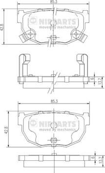 Nipparts J3611037 - Kit pastiglie freno, Freno a disco autozon.pro