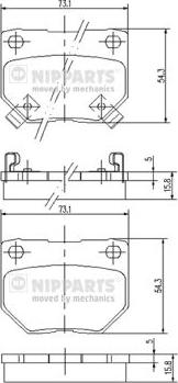 Nipparts J3611029 - Kit pastiglie freno, Freno a disco autozon.pro