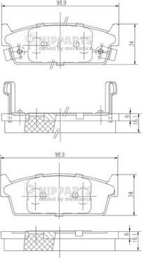 Nipparts J3611024 - Kit pastiglie freno, Freno a disco autozon.pro