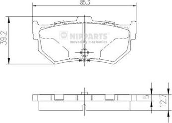 Nipparts J3618000 - Kit pastiglie freno, Freno a disco autozon.pro