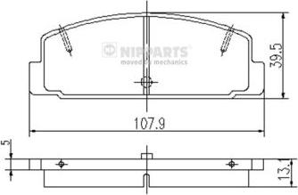 Nipparts J3613002 - Kit pastiglie freno, Freno a disco autozon.pro