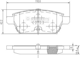 Nipparts J3613019 - Kit pastiglie freno, Freno a disco autozon.pro