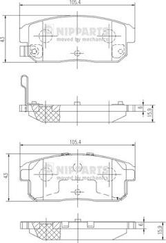 Nipparts J3613018 - Kit pastiglie freno, Freno a disco autozon.pro