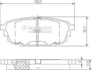 Nipparts J3613017 - Kit pastiglie freno, Freno a disco autozon.pro