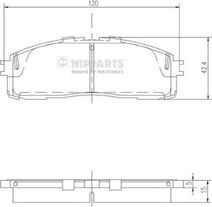 Nipparts J3612006 - Kit pastiglie freno, Freno a disco autozon.pro