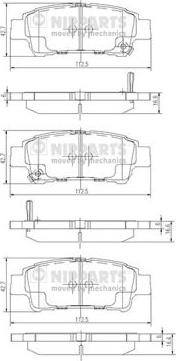 Nipparts J3612019 - Kit pastiglie freno, Freno a disco autozon.pro