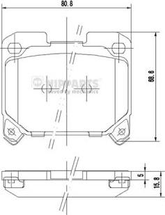 Nipparts J3612015 - Kit pastiglie freno, Freno a disco autozon.pro