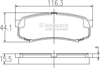 Nipparts J3612010 - Kit pastiglie freno, Freno a disco autozon.pro