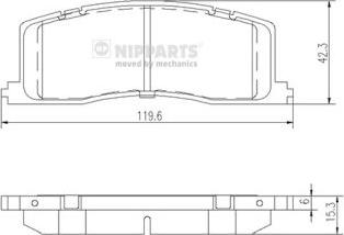 Nipparts J3612011 - Kit pastiglie freno, Freno a disco autozon.pro