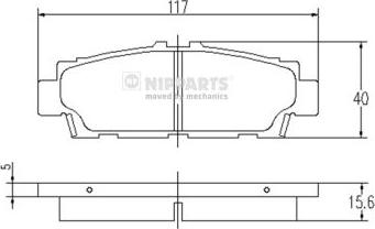 Nipparts J3612012 - Kit pastiglie freno, Freno a disco autozon.pro