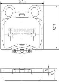 Nipparts J3612017 - Kit pastiglie freno, Freno a disco autozon.pro