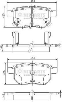 Meyle MBP0640 - Kit pastiglie freno, Freno a disco autozon.pro