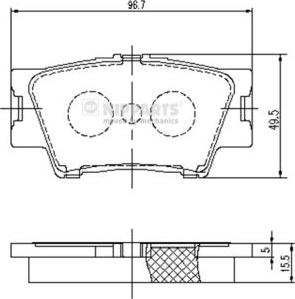 Nipparts J3612035 - Kit pastiglie freno, Freno a disco autozon.pro