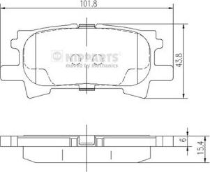 Nipparts J3612031 - Kit pastiglie freno, Freno a disco autozon.pro