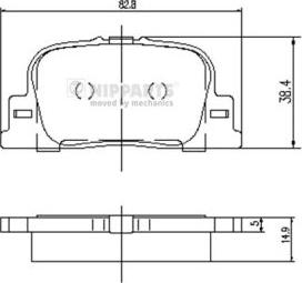 Nipparts J3612032 - Kit pastiglie freno, Freno a disco autozon.pro