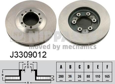 Nipparts J3309012 - Discofreno autozon.pro