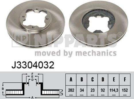 Nipparts J3304032 - Discofreno autozon.pro