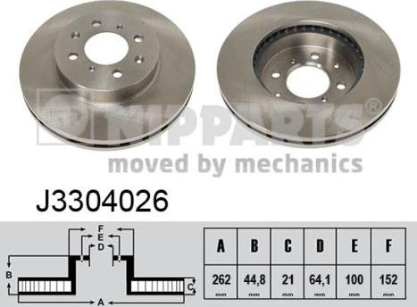 Nipparts J3304026 - Discofreno autozon.pro