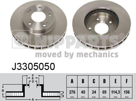 Nipparts J3305050 - Discofreno autozon.pro