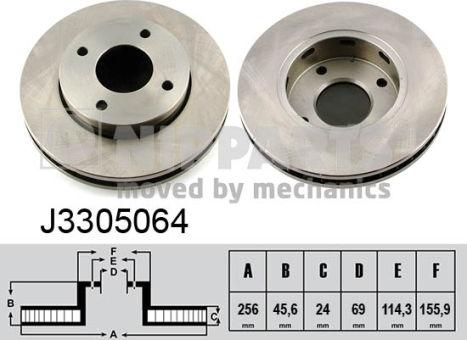 Nipparts J3305064 - Discofreno autozon.pro