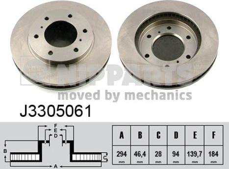 Nipparts J3305061 - Discofreno autozon.pro