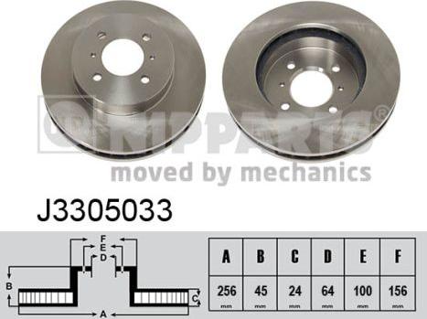 Nipparts J3305033 - Discofreno autozon.pro