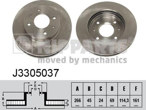 Nipparts J3305037 - Discofreno autozon.pro