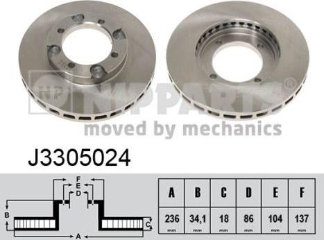 Nipparts J3305024 - Discofreno autozon.pro