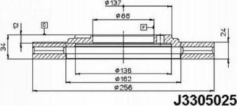 Nipparts J3305025 - Discofreno autozon.pro