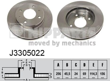 Nipparts J3305022 - Discofreno autozon.pro