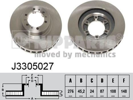 Nipparts J3305027 - Discofreno autozon.pro