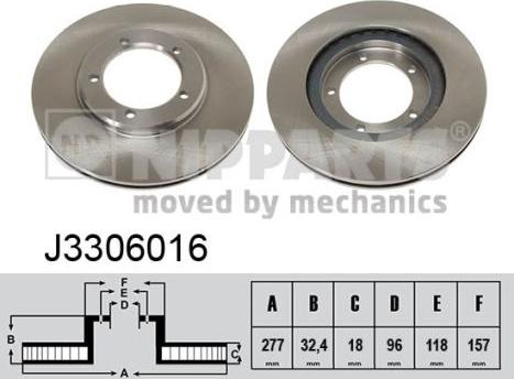 Nipparts J3306016 - Discofreno autozon.pro