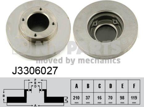 Nipparts J3306027 - Discofreno autozon.pro